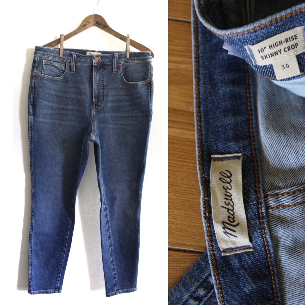 Madewell 10” High Rise Skinny Crop Jeans 30 10 Preowned